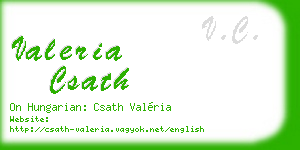 valeria csath business card