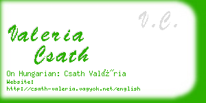 valeria csath business card